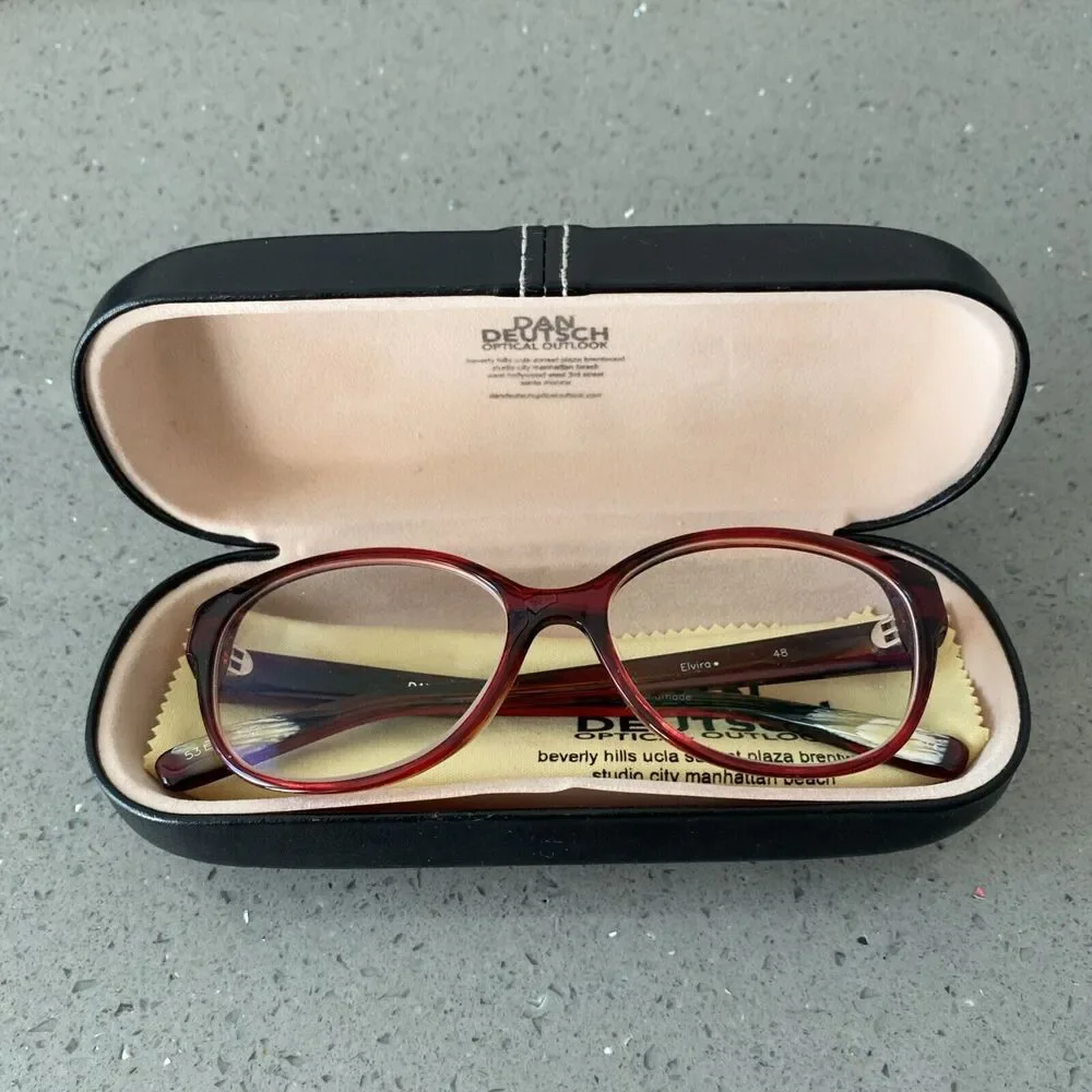 DAN DEUTSCH Optical Outlook Elvira 48 Eyeglasses Frames ONLY 53-15-135 Red